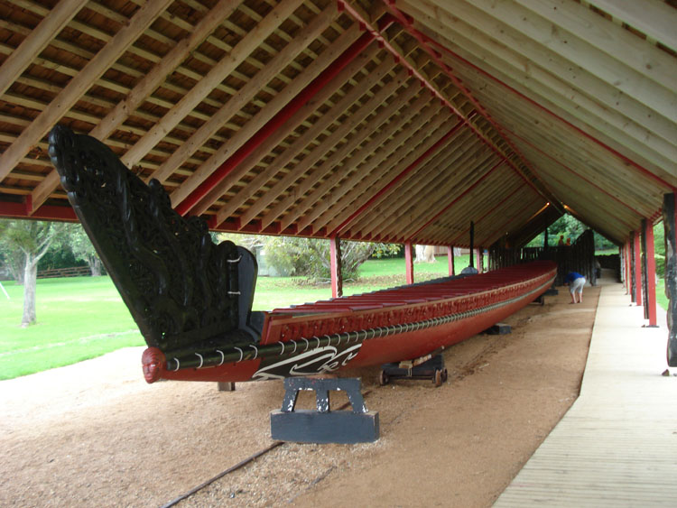 Maori war canoe
