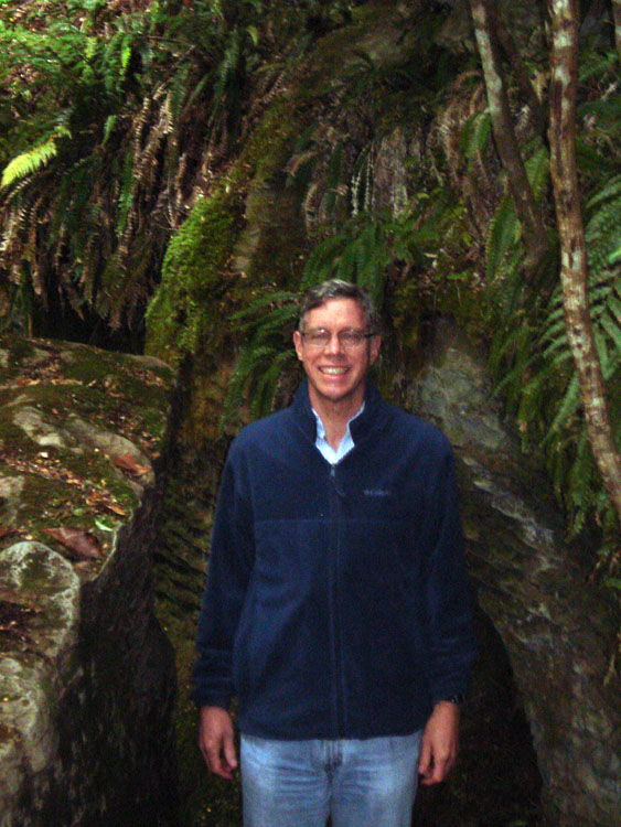 Rich leaving the glow worm cave